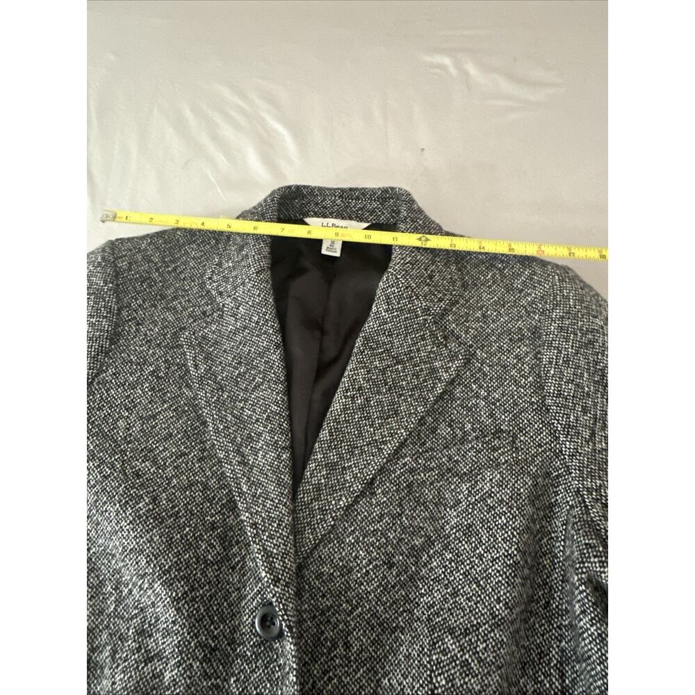 Vintage L.L .Bean Wool Cashmere Gray Tweed Jacket Coat Size 18R - Picture 6 of 11